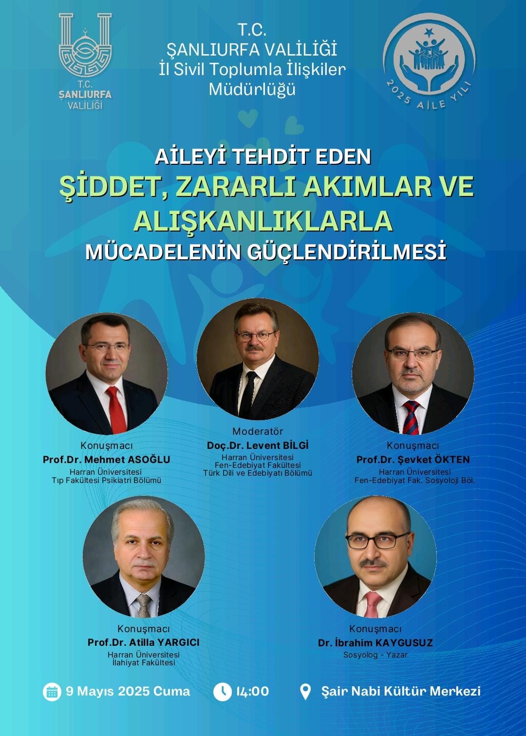 Bölüm Başkanımız Prof. Dr. Şevket Ökten, Aileyi Tehdit Eden Toplumsal Sorunlar Paneline Konuşmacı Olarak Katıldı